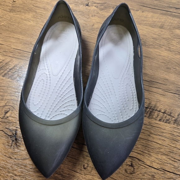 Crocs Rio Smoke Pointed Toe Ballet Flats - Picture 3 of 11